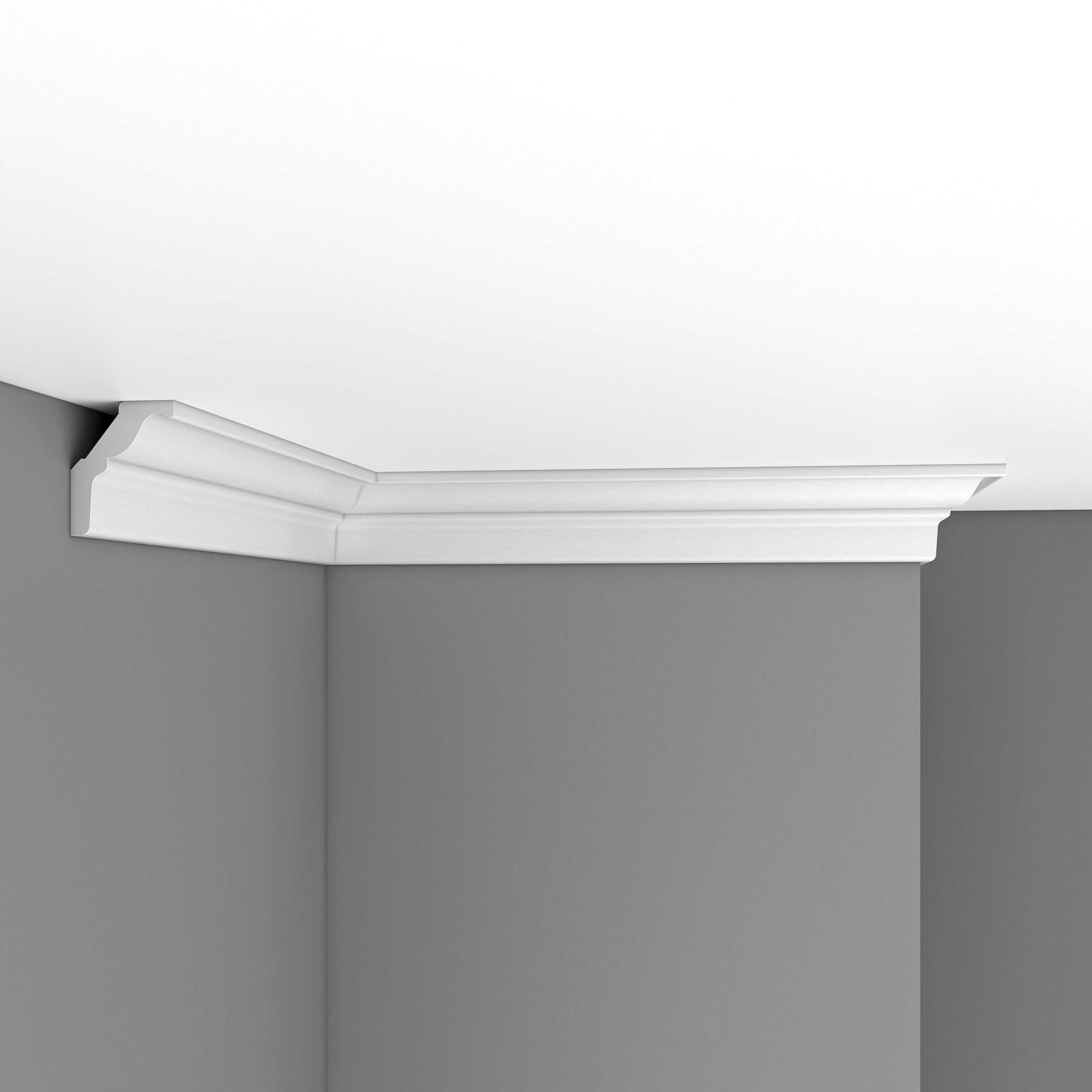 Потолочный плинтус под покраску Decomaster DP-18 2400×48×59